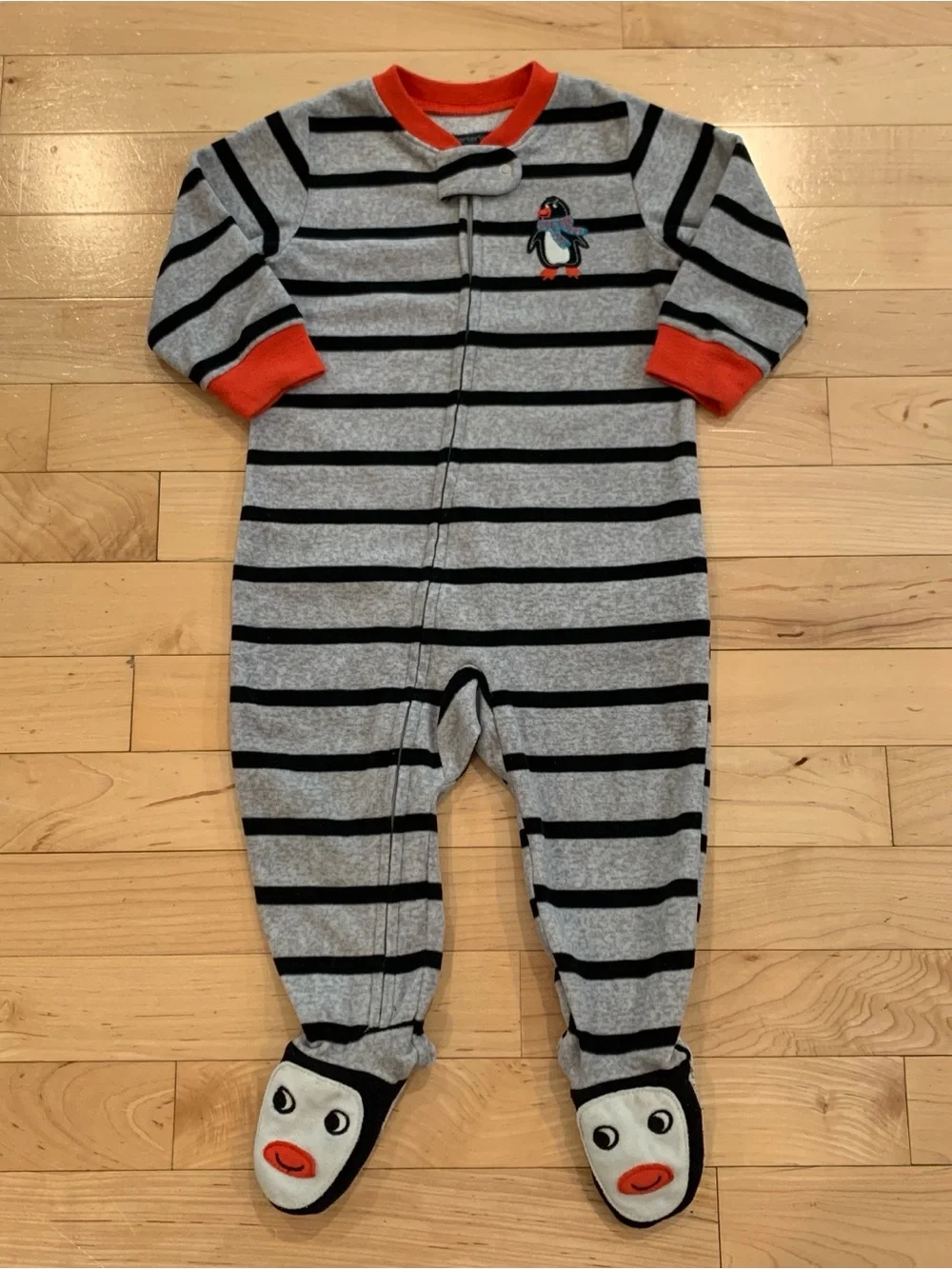 Carter's Baby Boy Size 12 Months Fleece Footed Pajamas Set of 2